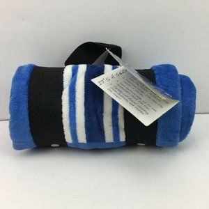 Roll And Go Beach Towel Blue And White Striped 30" X 60"